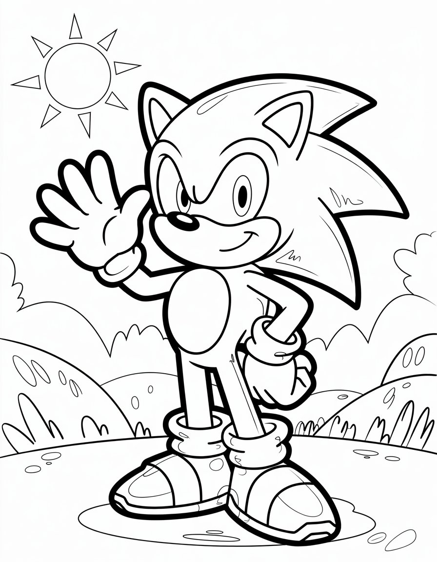 Sonic Coloring Pages