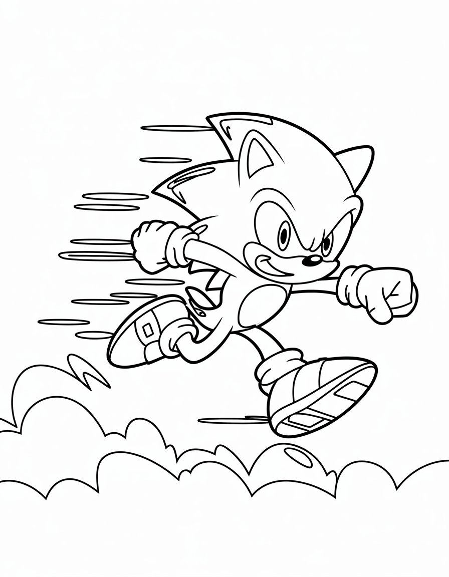 sonic the movie coloring page