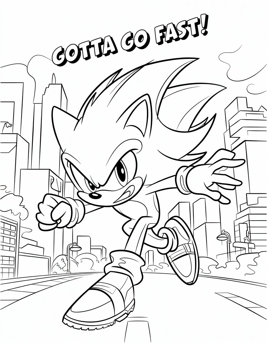 super sonic movie coloring page