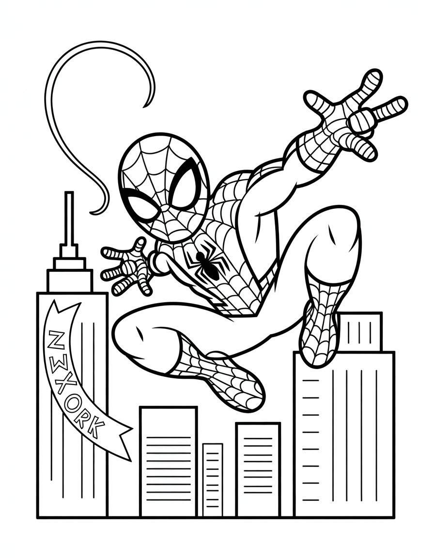 amazing spiderman coloring page