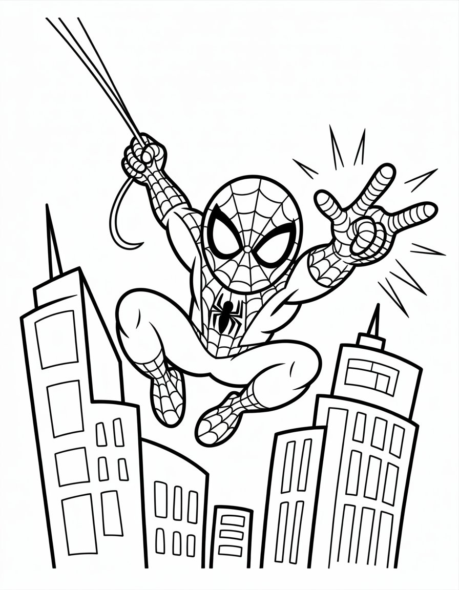 marvel spiderman coloring page