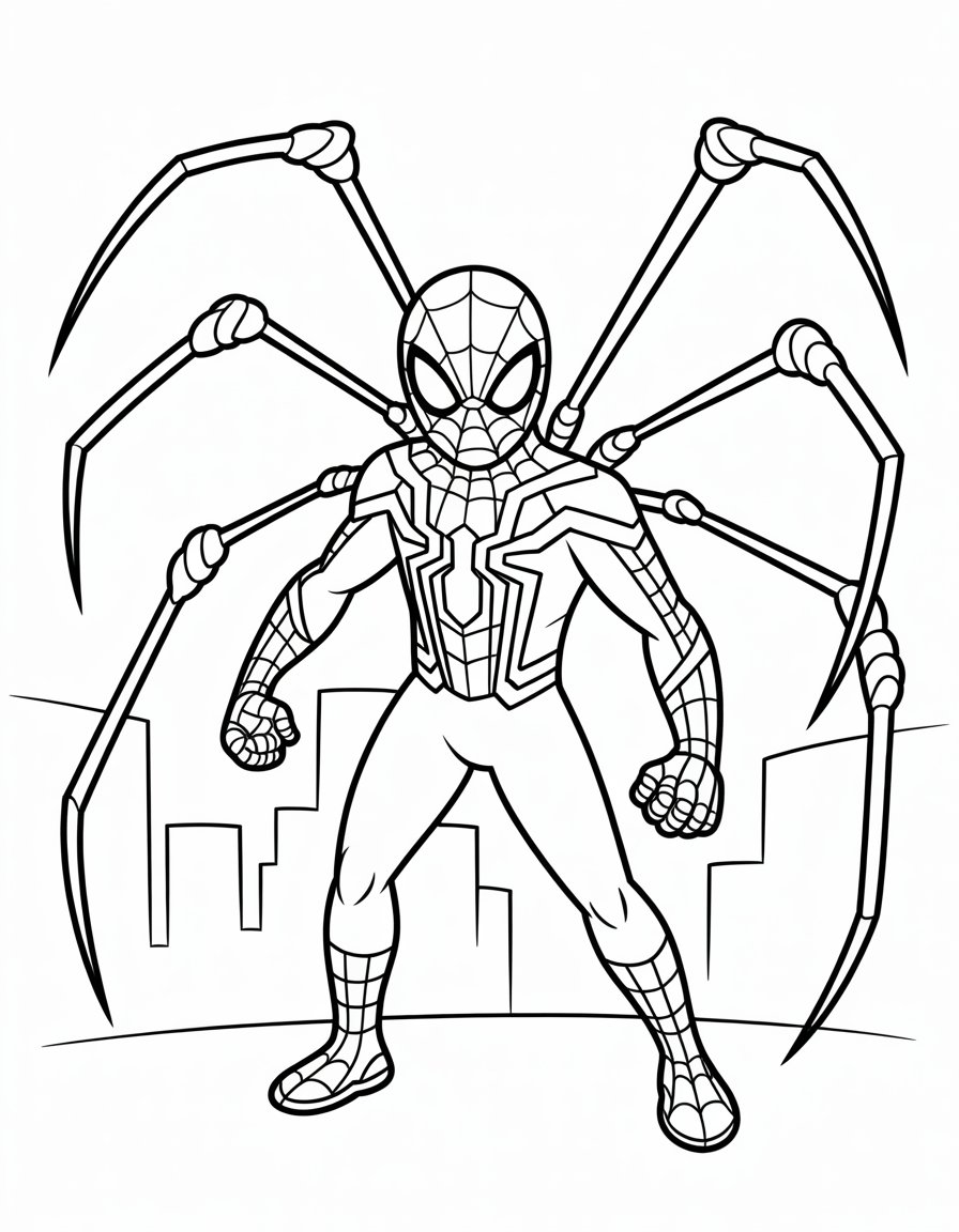 miles morales iron spiderman coloring page