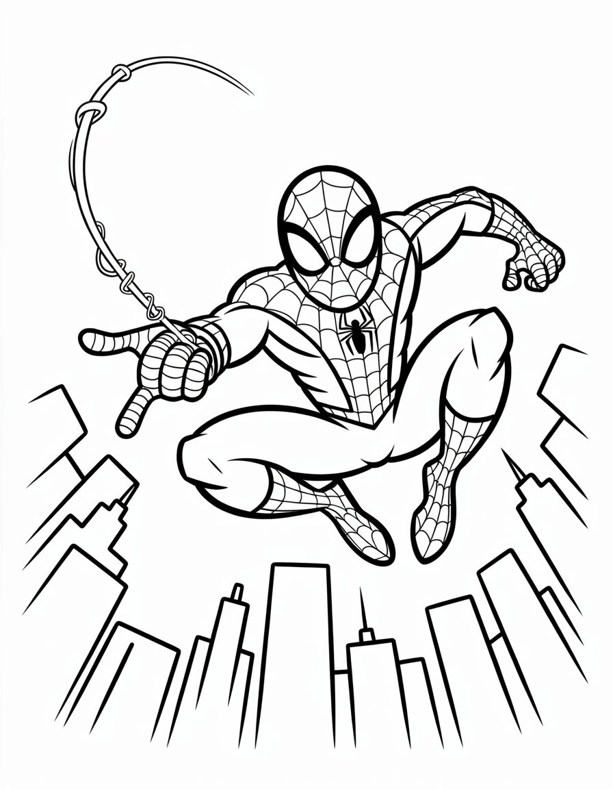 spectacular spiderman coloring page