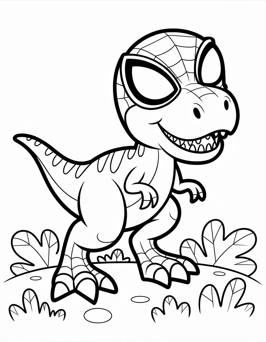 spider rex coloring page
