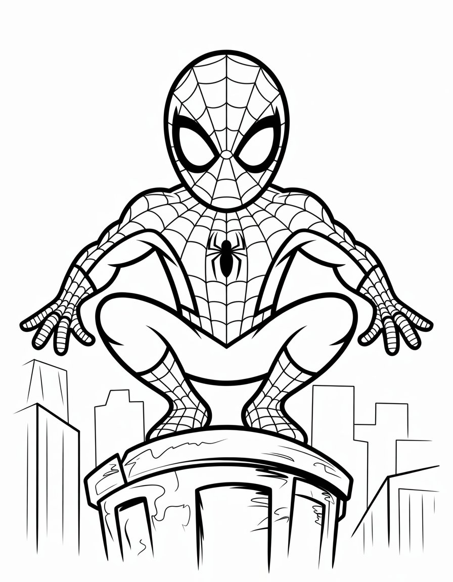 spiderman 2002 coloring page