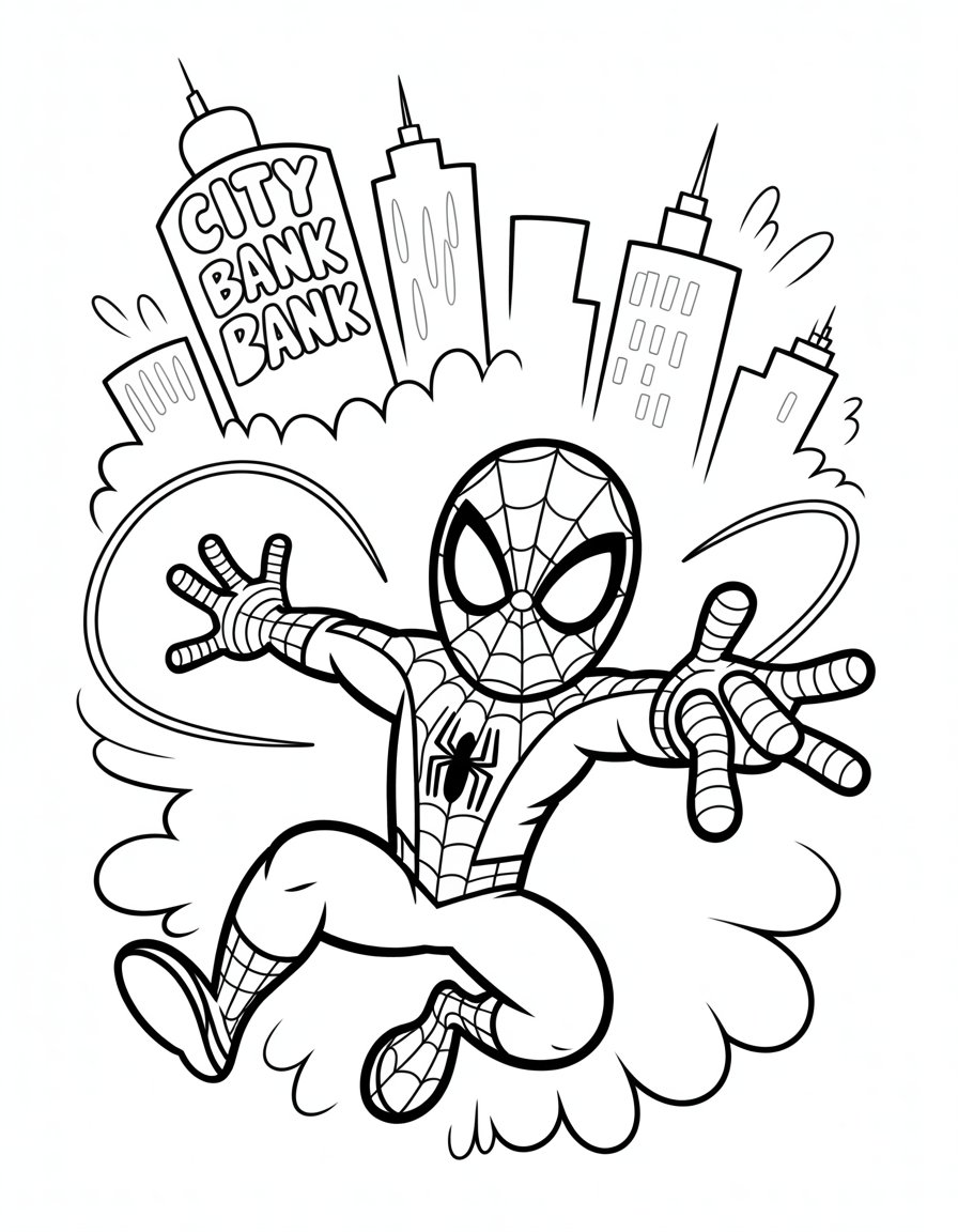 spiderman civil war coloring page