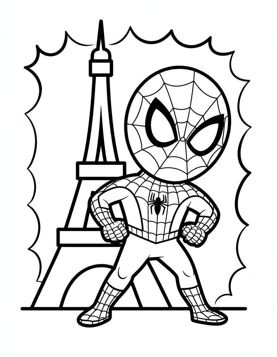 spiderman far from home coloring page