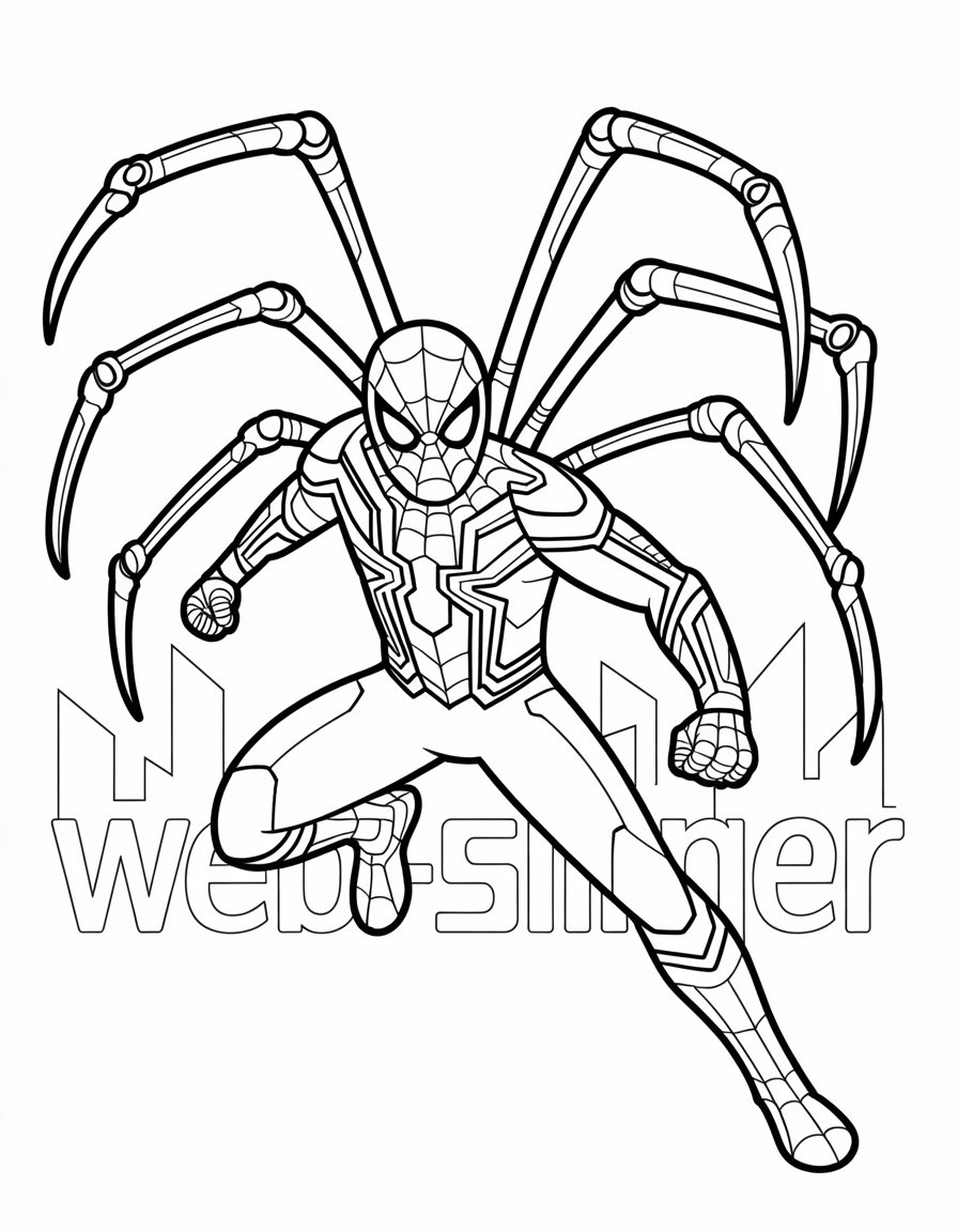 spiderman homecoming iron spider coloring page