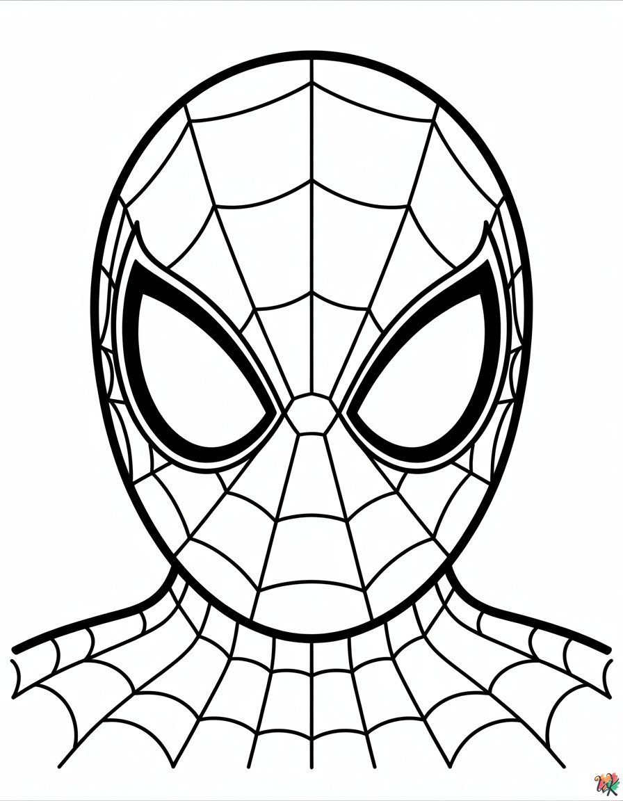 spiderman mask coloring page