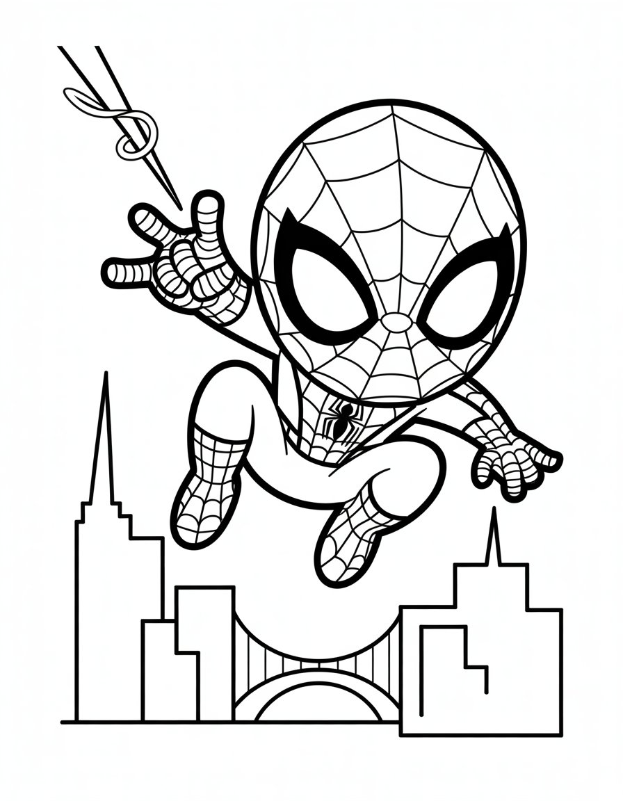 spiderman no way home coloring page