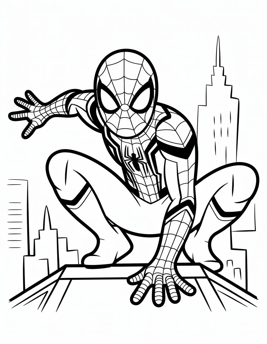 spiderman ps5 coloring page