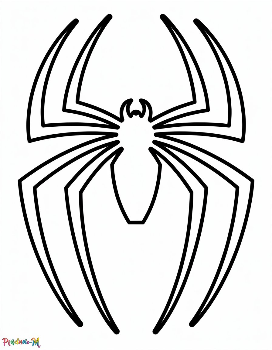 spiderman symbol coloring page