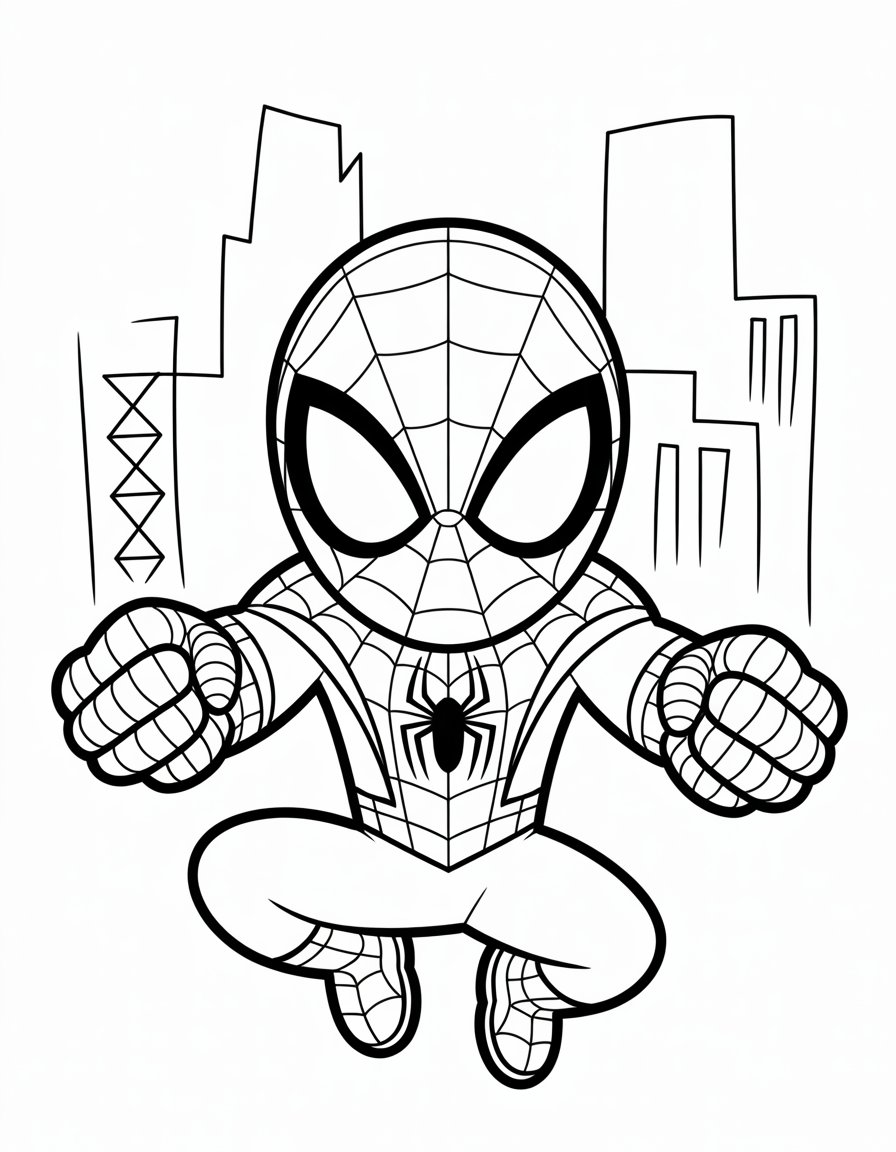 ultimate spiderman coloring page