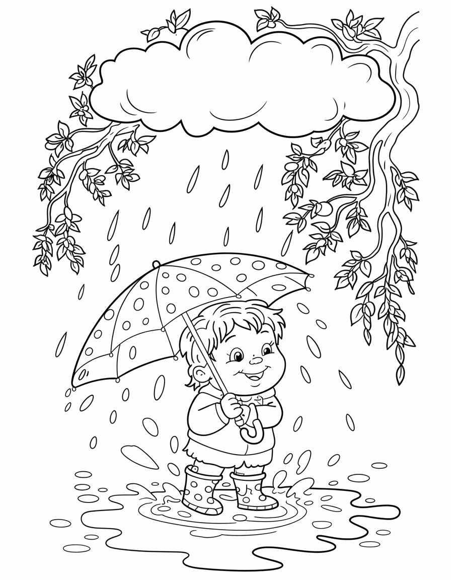 april spring coloring page