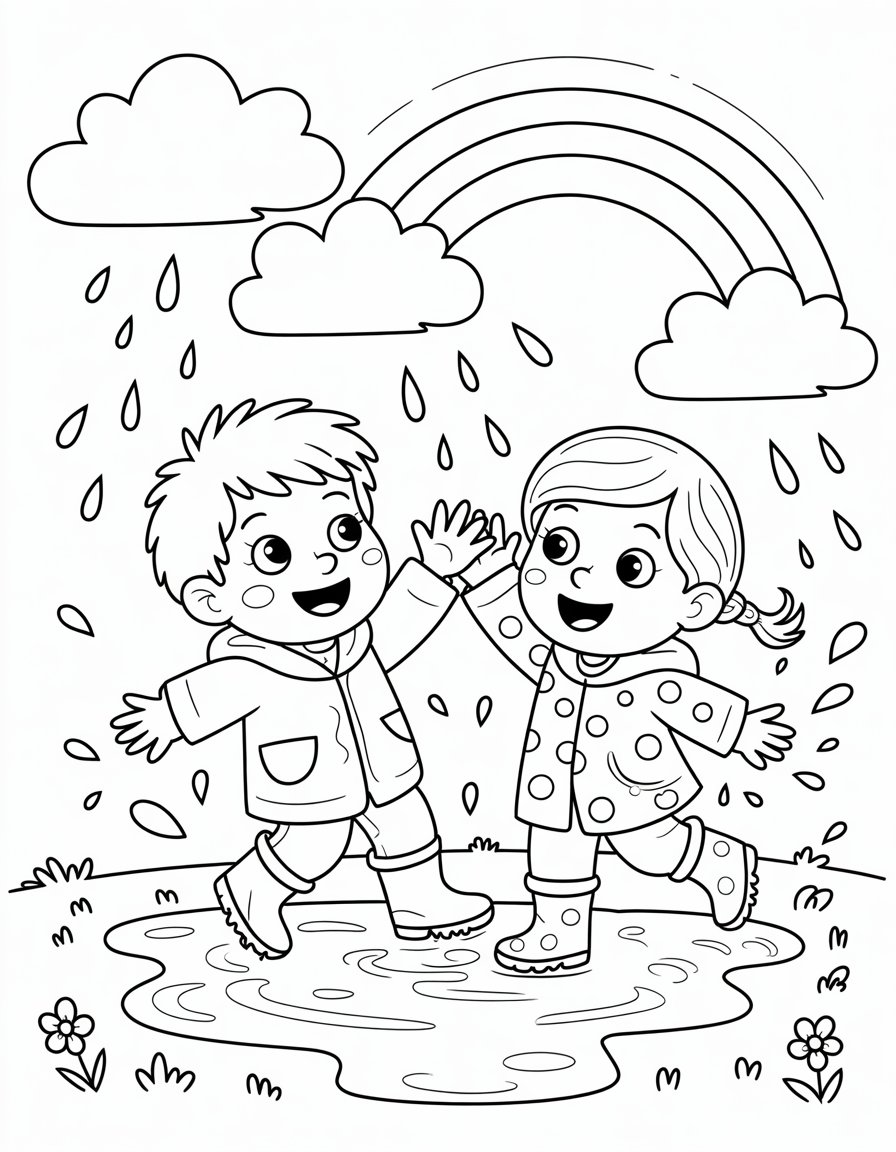 fun spring coloring page