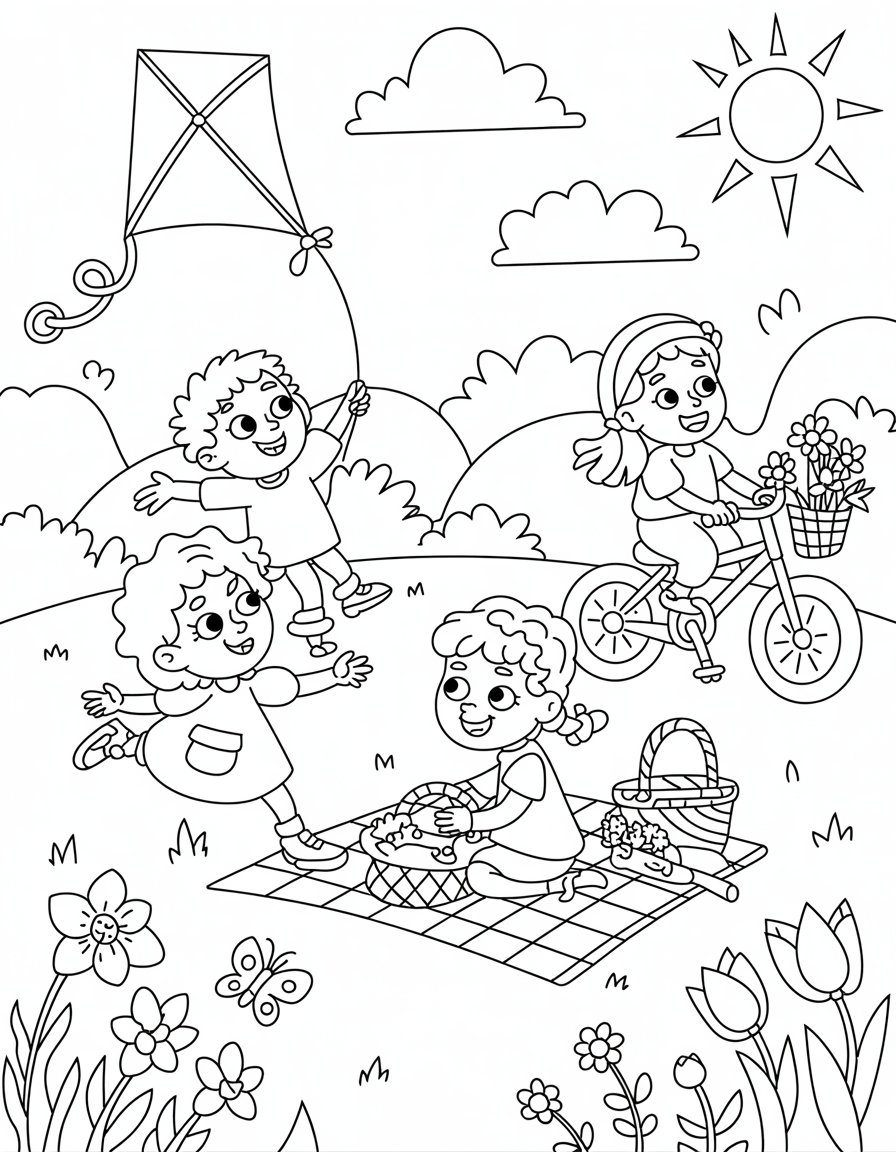 spring break coloring page