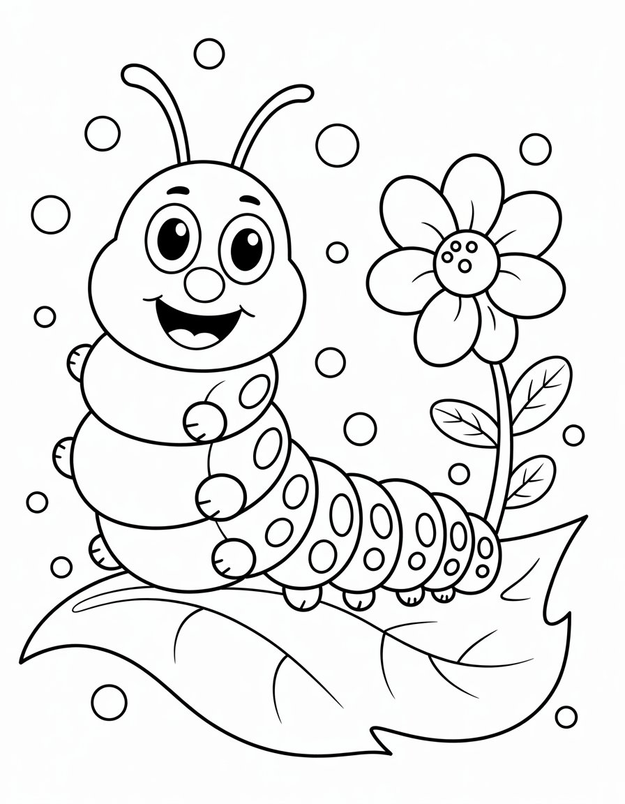 spring coloring page for kindergarten