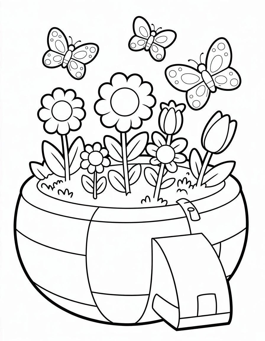 spring trap coloring page
