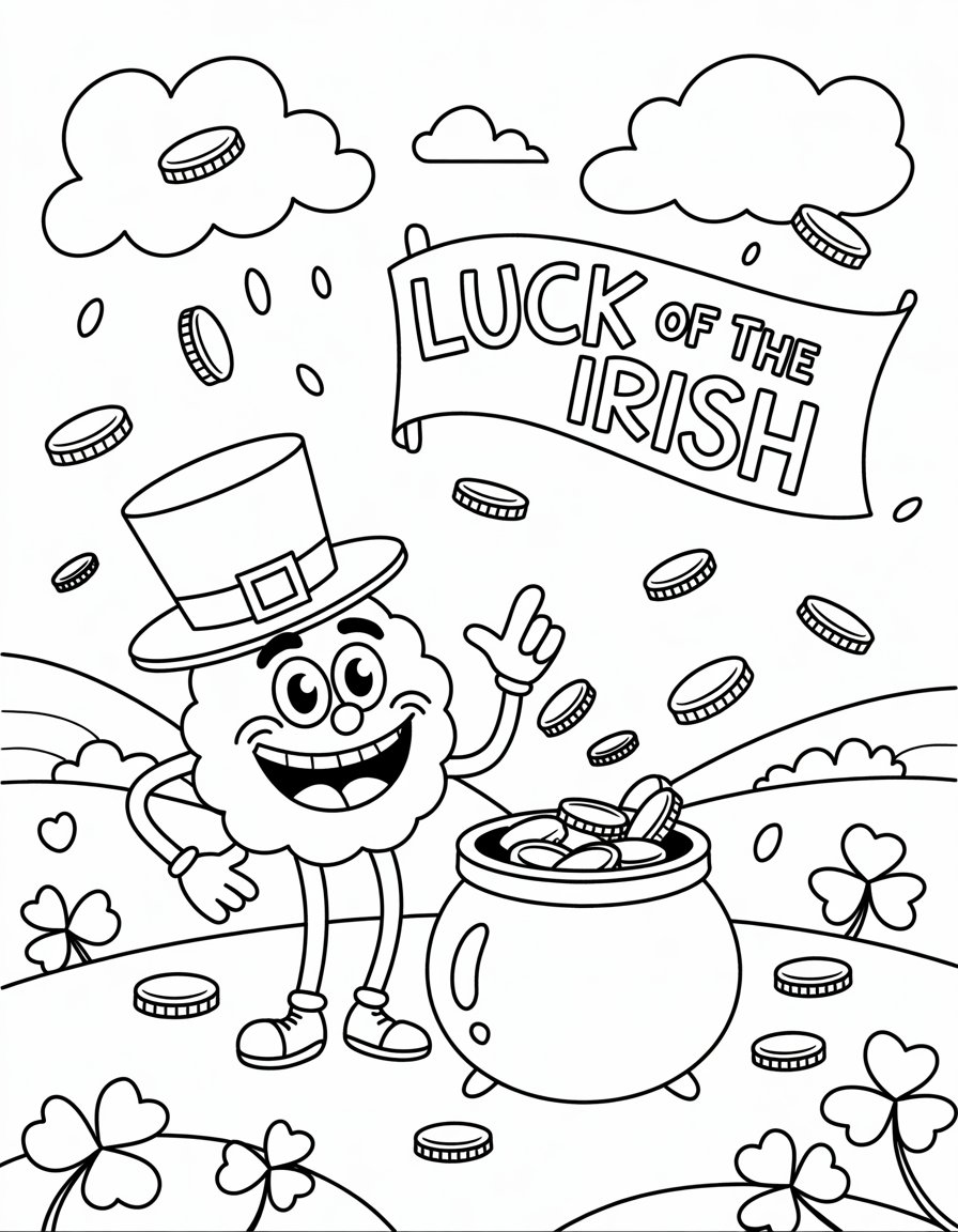cute st patrick's day coloring page