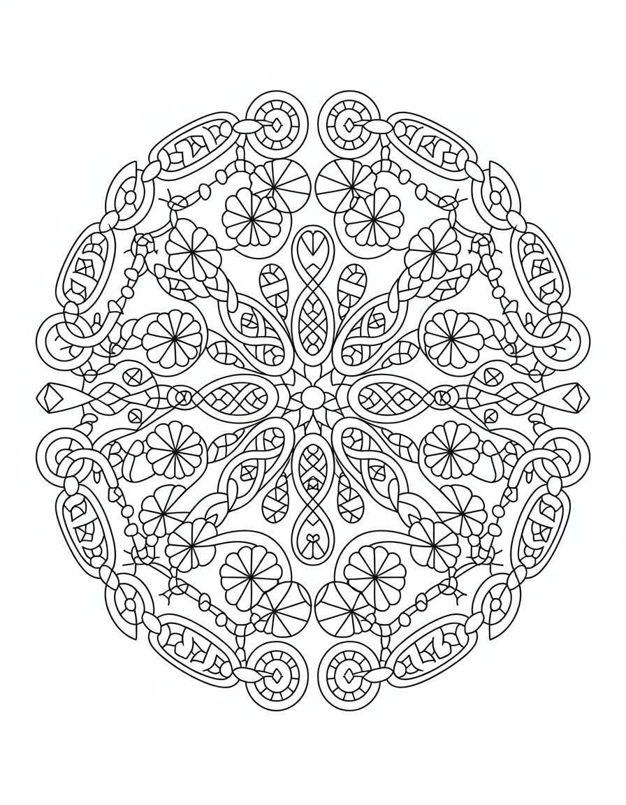 mandala st patrick's day coloring page for adults