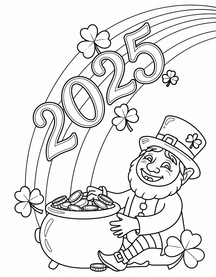 st patrick's day 2025 coloring page