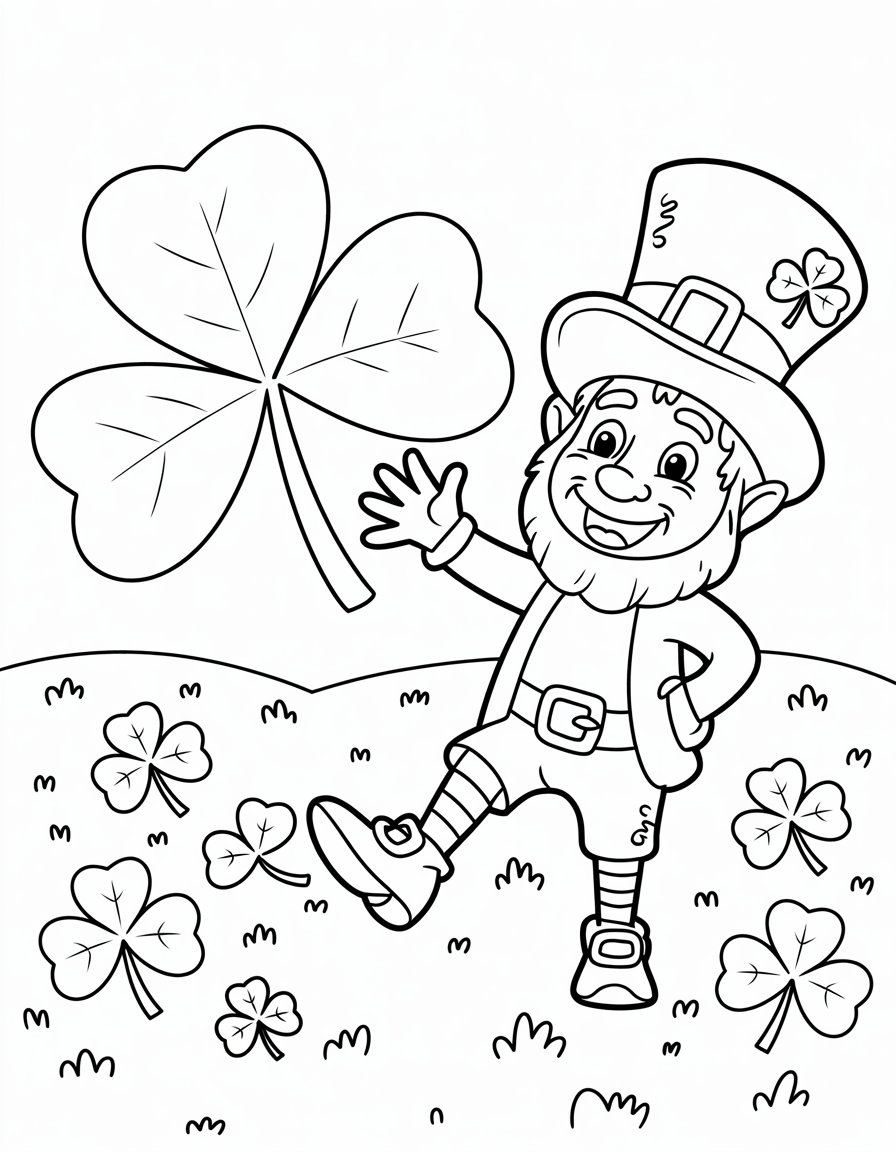 st patrick's day coloring page for kids