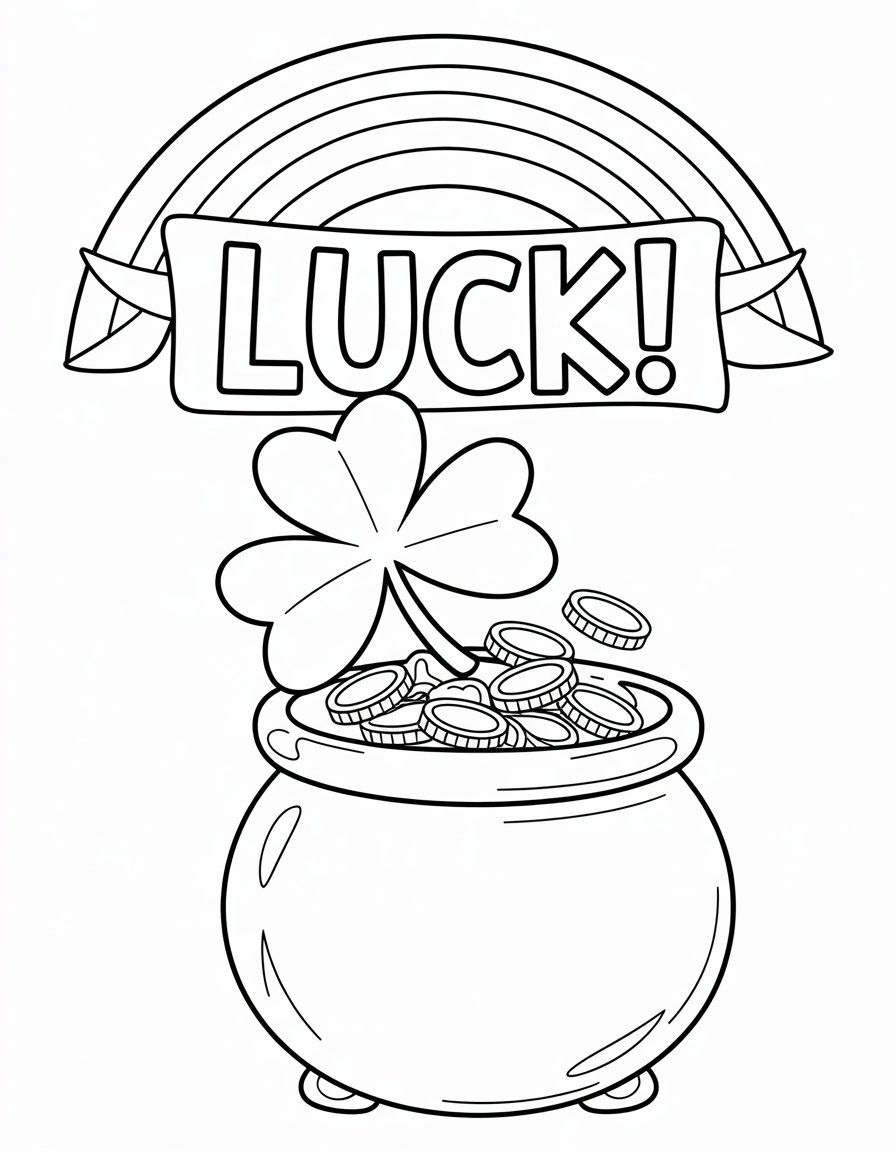 st patrick's day coloring page for preschoolers