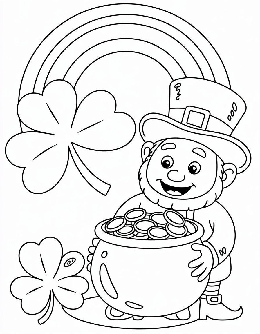 st patrick's day coloring page for toddlers