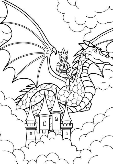 Wizard Riding a Dragon