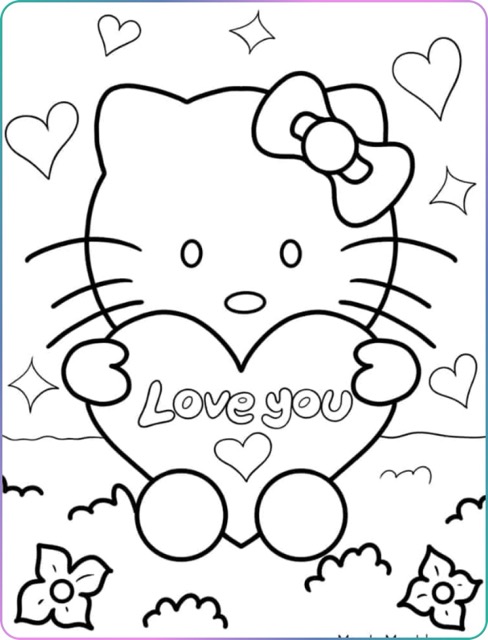 Hello Kitty Coloring Pages