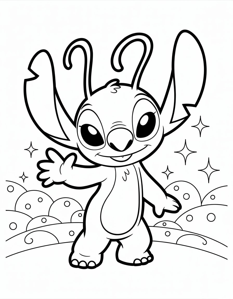 Angel from Stitch coloring page