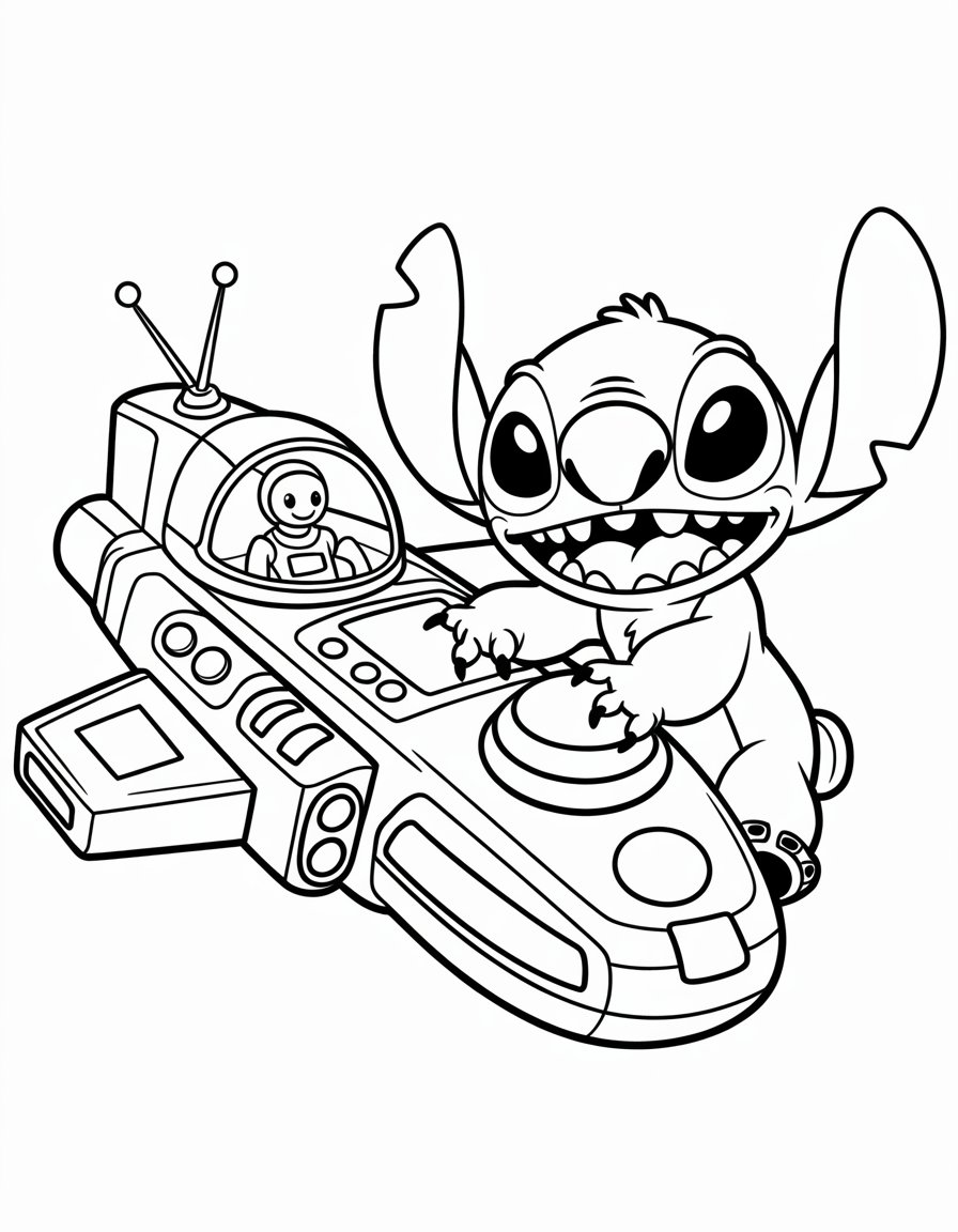 Detailed Stitch coloring page