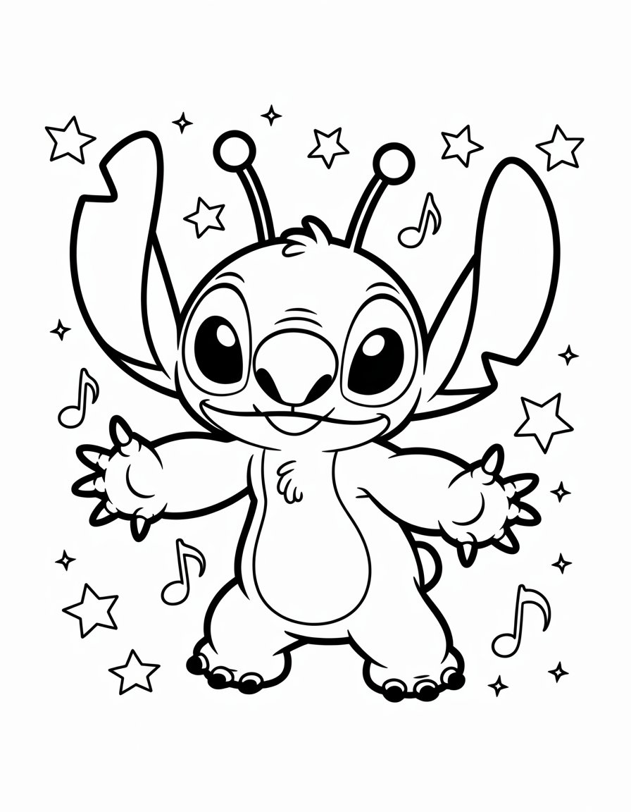 Girl Stitch coloring page