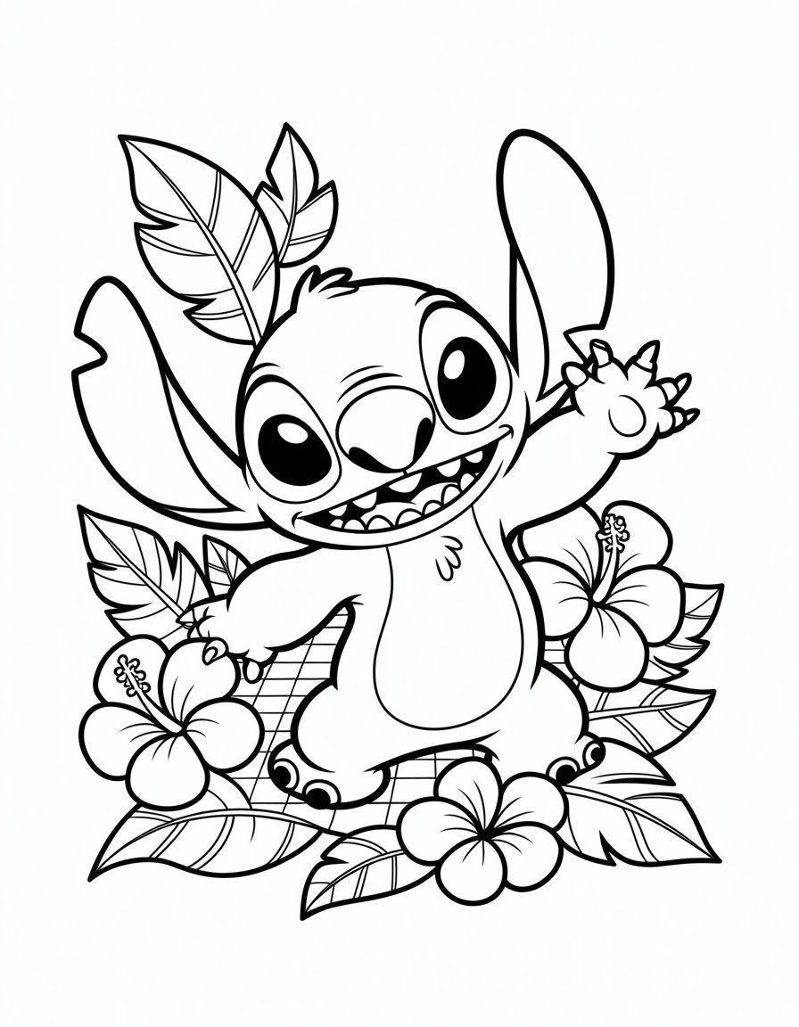 Kawaii Cute Stitch Drawing