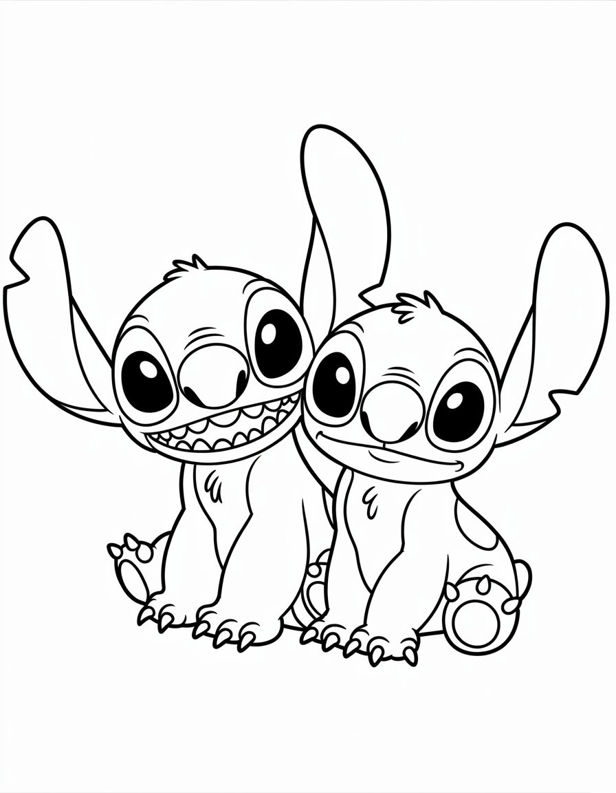 Leroy and stitch coloring page
