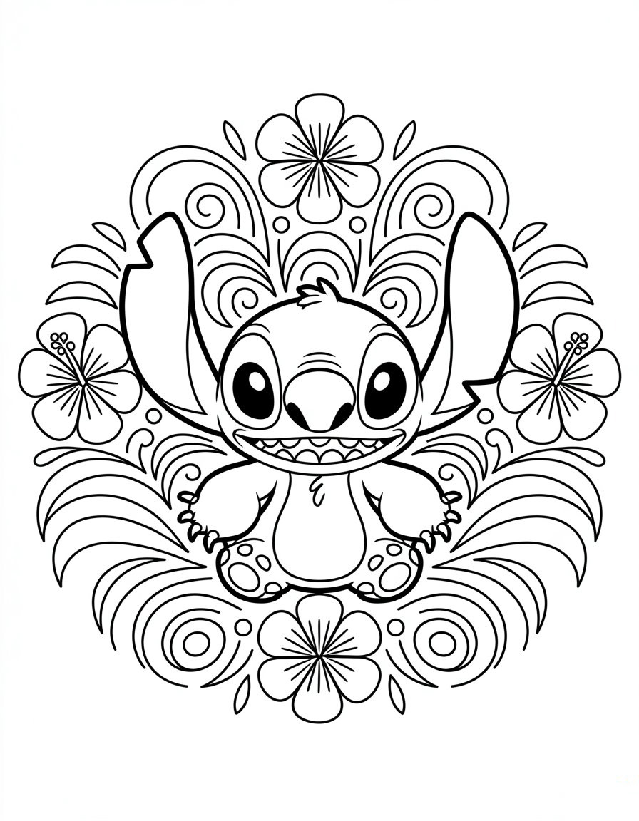 Mandala Stitch coloring page