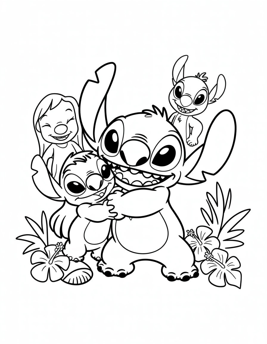 Ohana Stitch coloring page