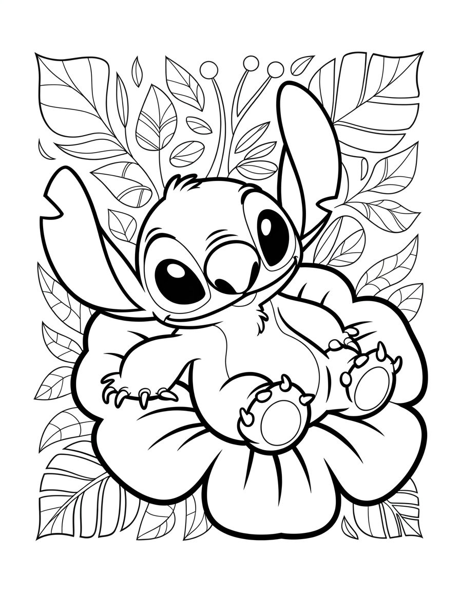 Stitch Adult coloring page