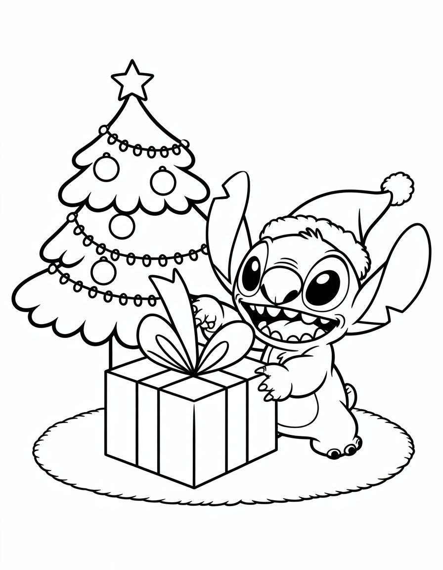Stitch Christmas Drawing