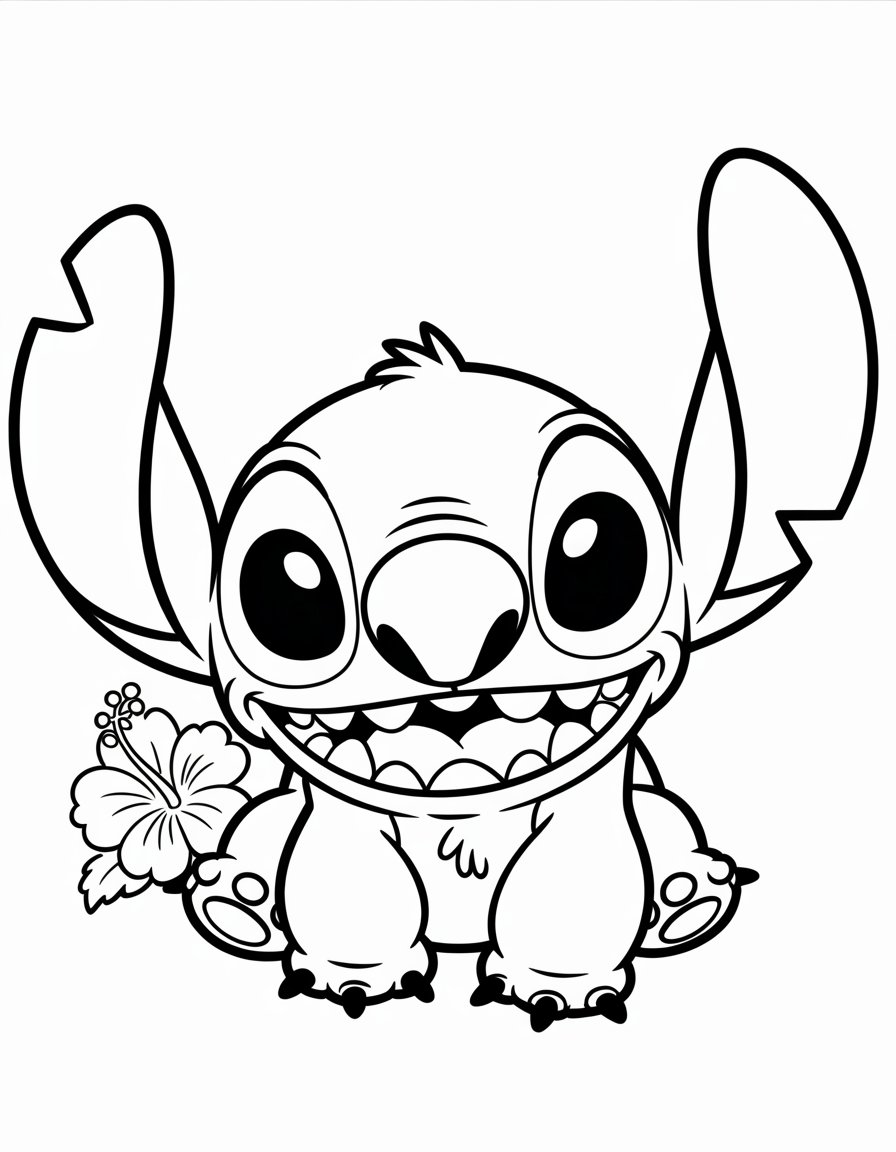 Stitch Face coloring page