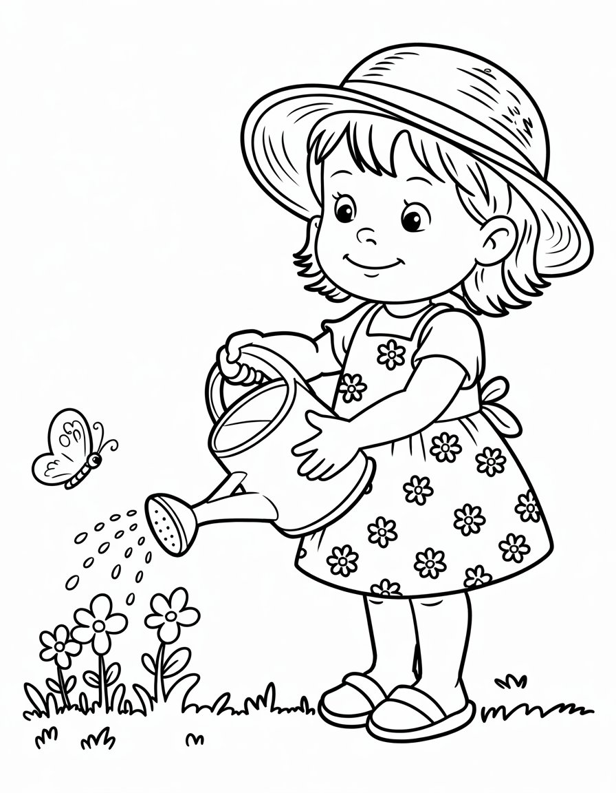 draw so cute summer girl