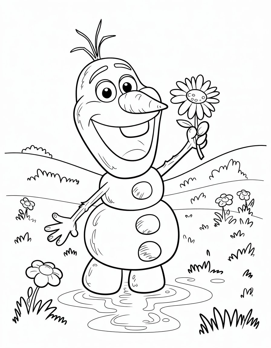 frozen olaf in summer