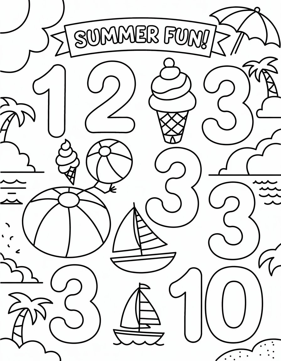 number summer for kids