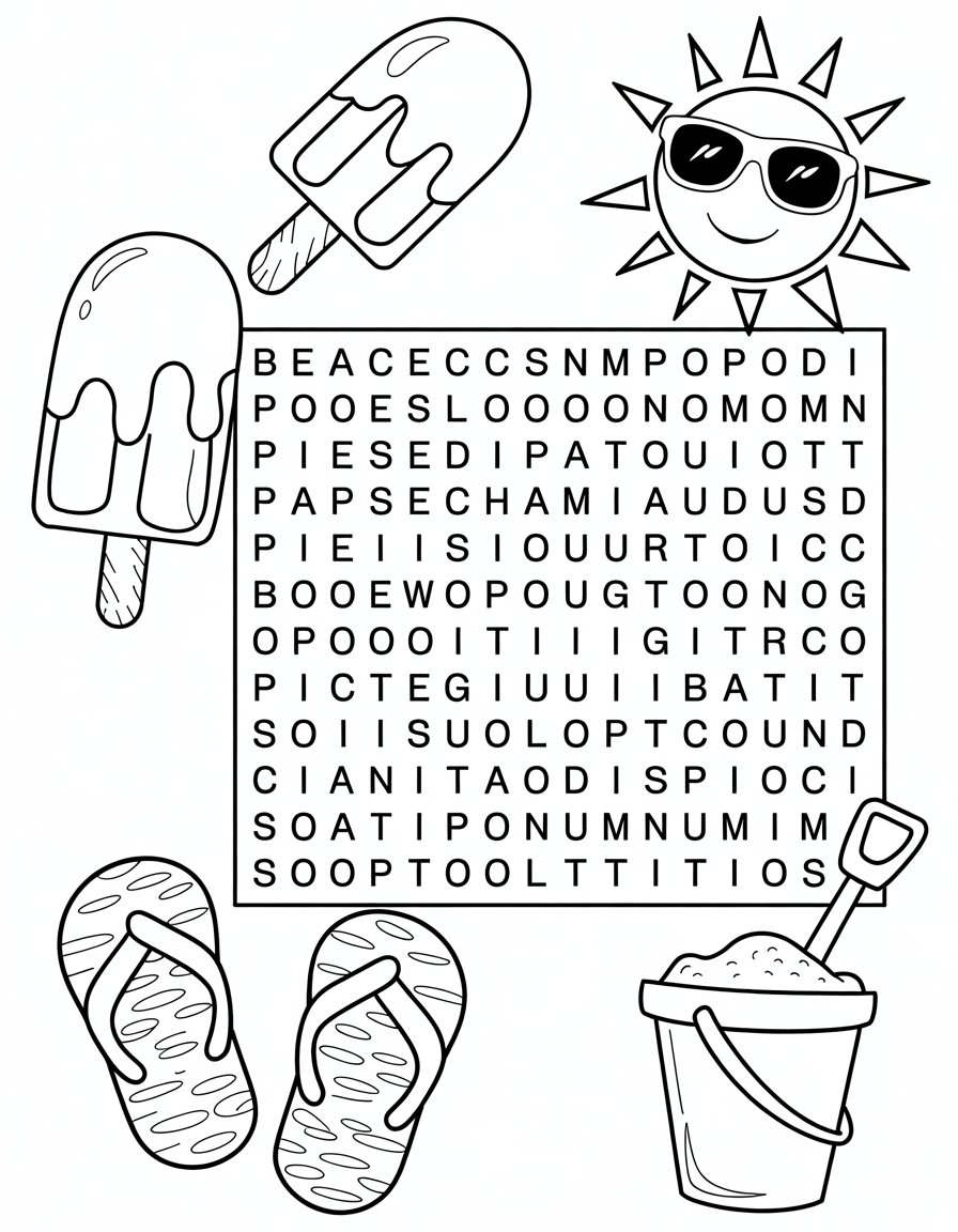 summer word search