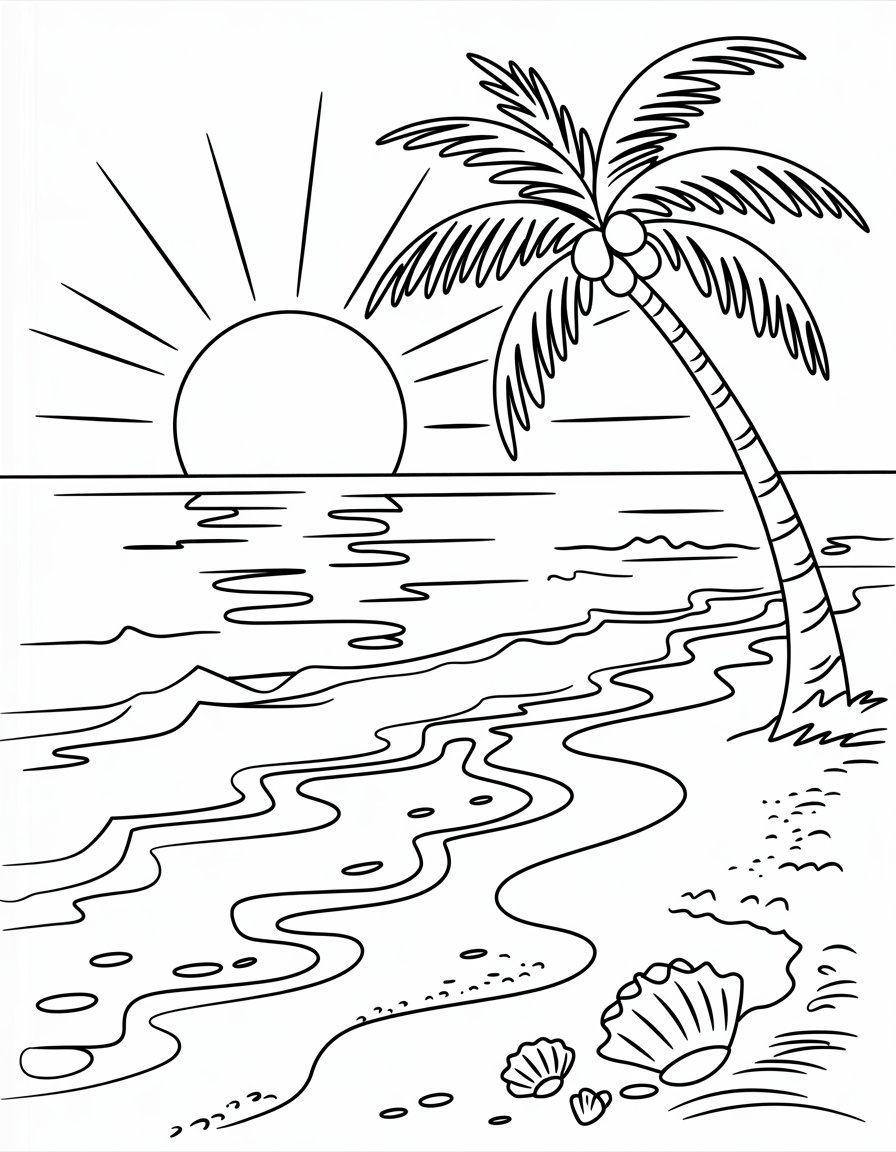 sunset beach summer