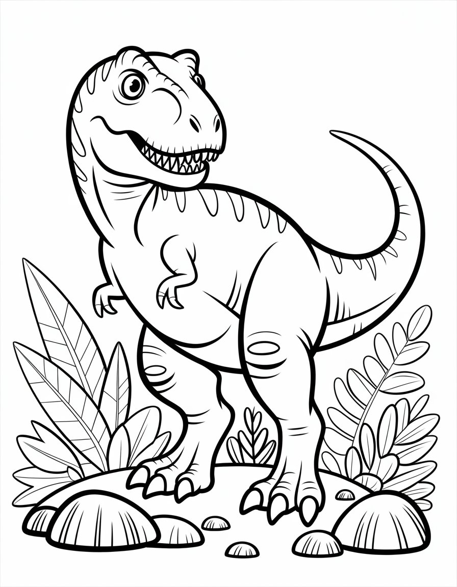 adult t rex coloring page
