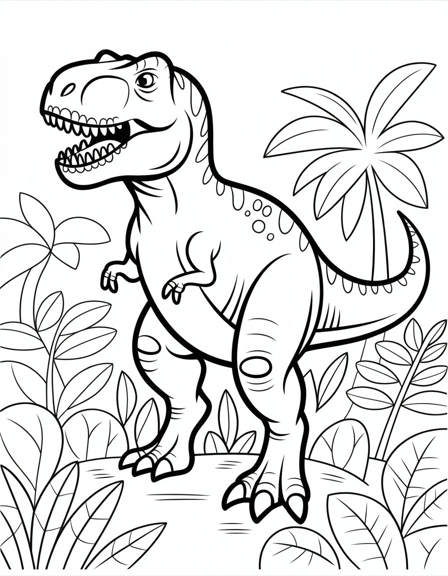 t rex coloring page
