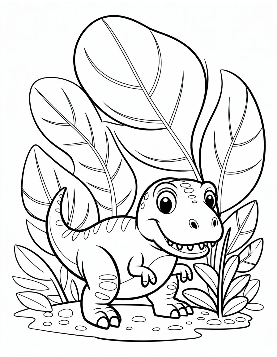 tiny t rex coloring page