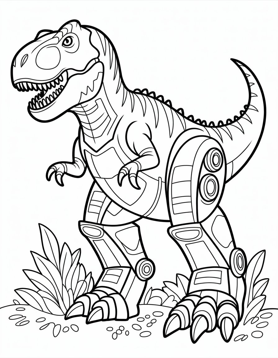transformer t rex coloring page