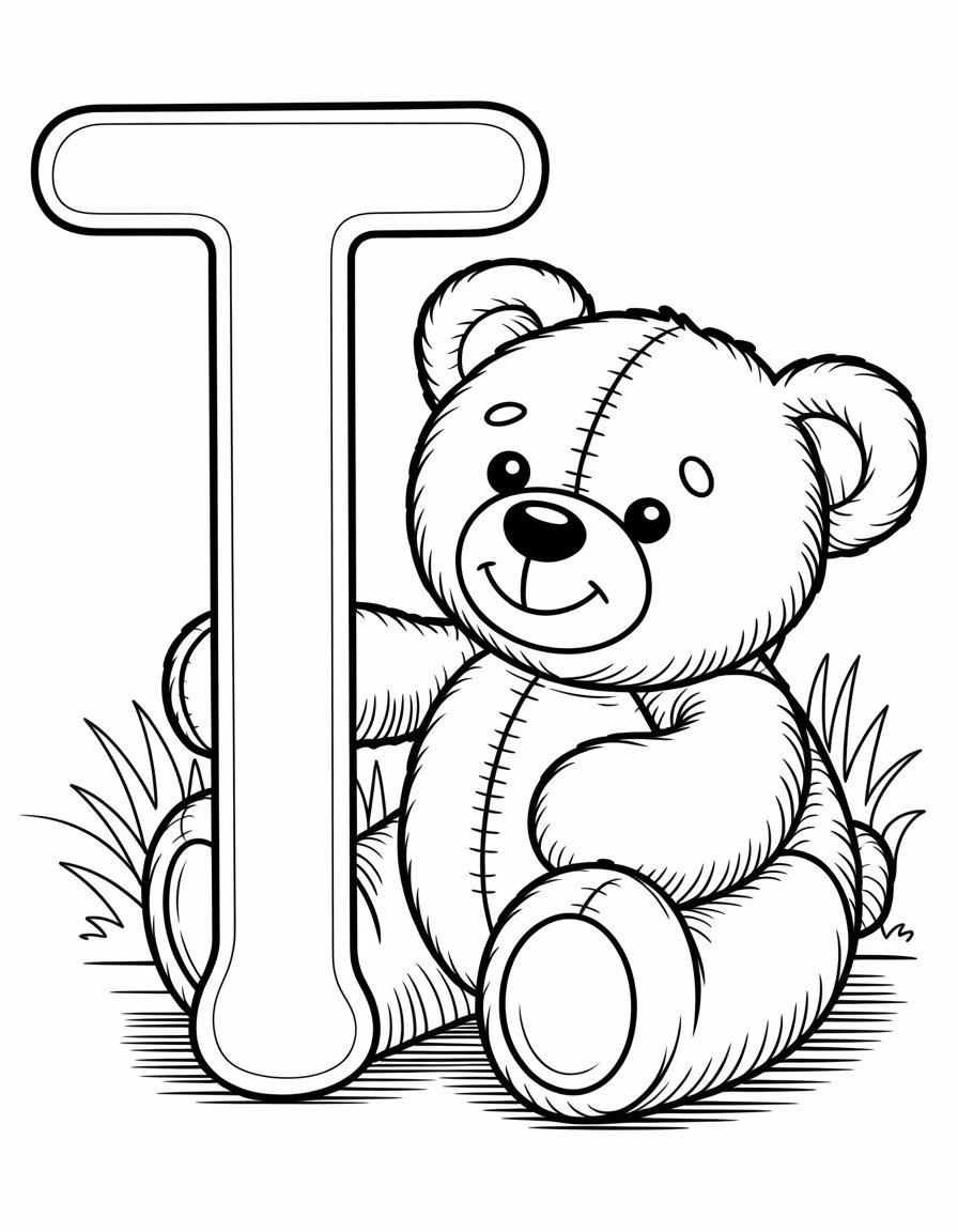 t is for teddy bear
